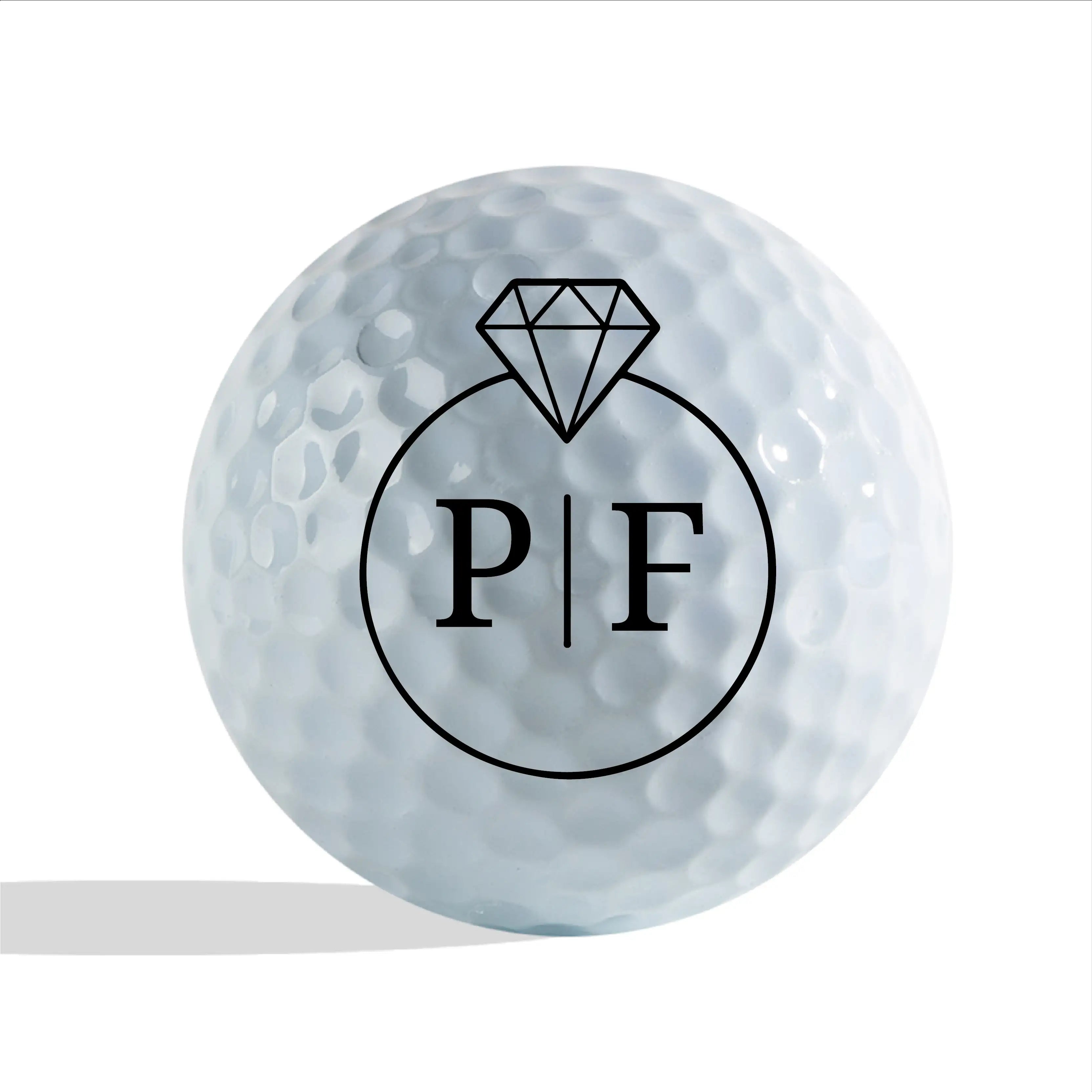 Slandase Initial Diamond Golf Ball Stamp Set