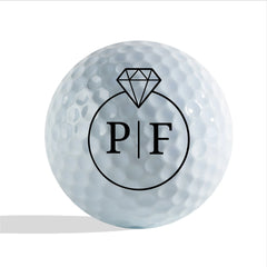 Slandase Initial Diamond Golf Ball Stamp Set