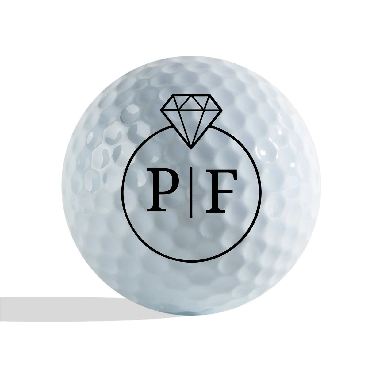Slandase Initial Diamond Golf Ball Stamp