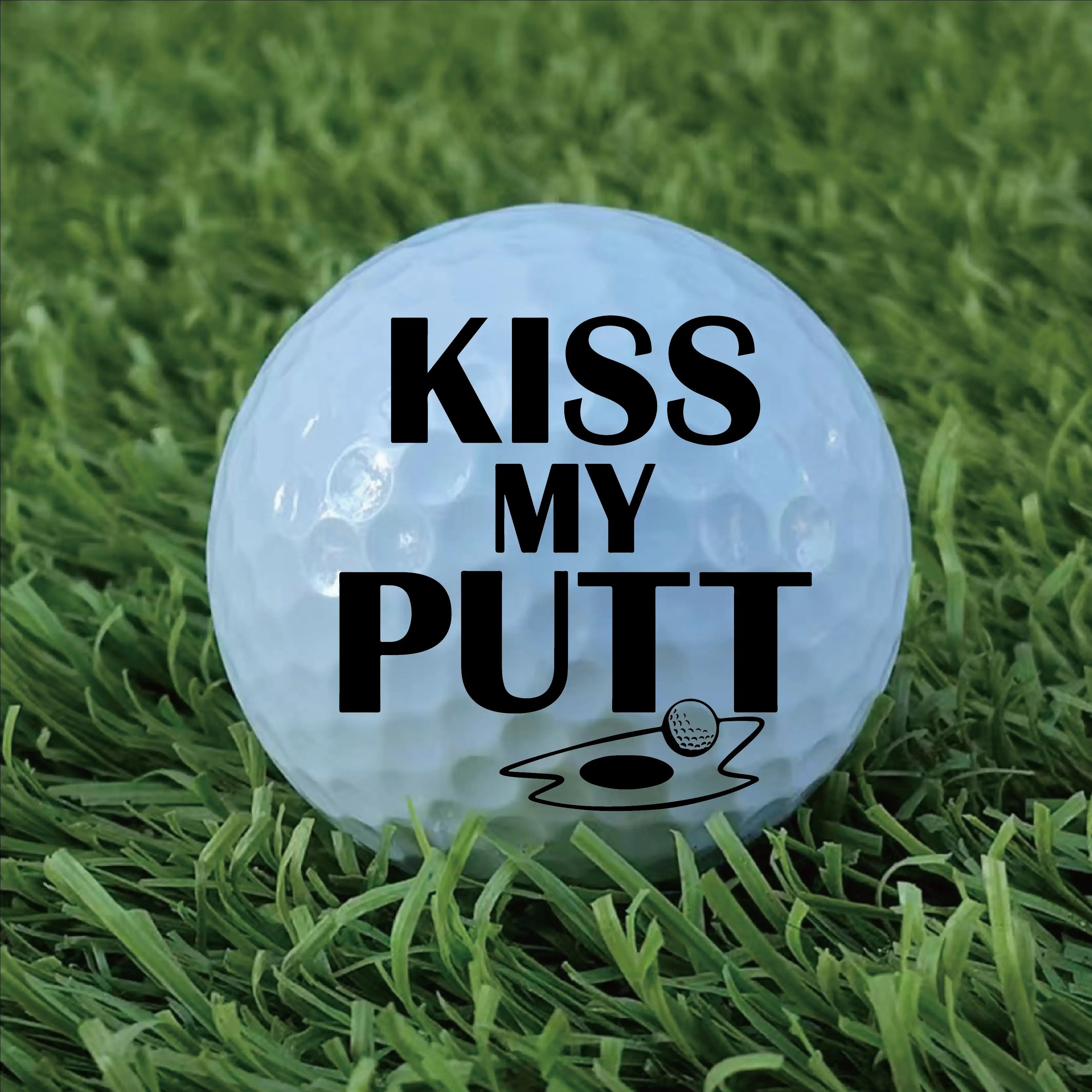 Slandase Kiss My Putt Golf Ball Stamp