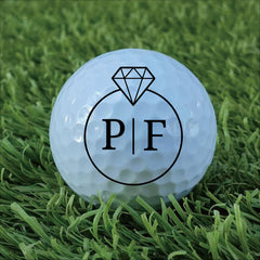 Slandase Initial Diamond Golf Ball Stamp Set