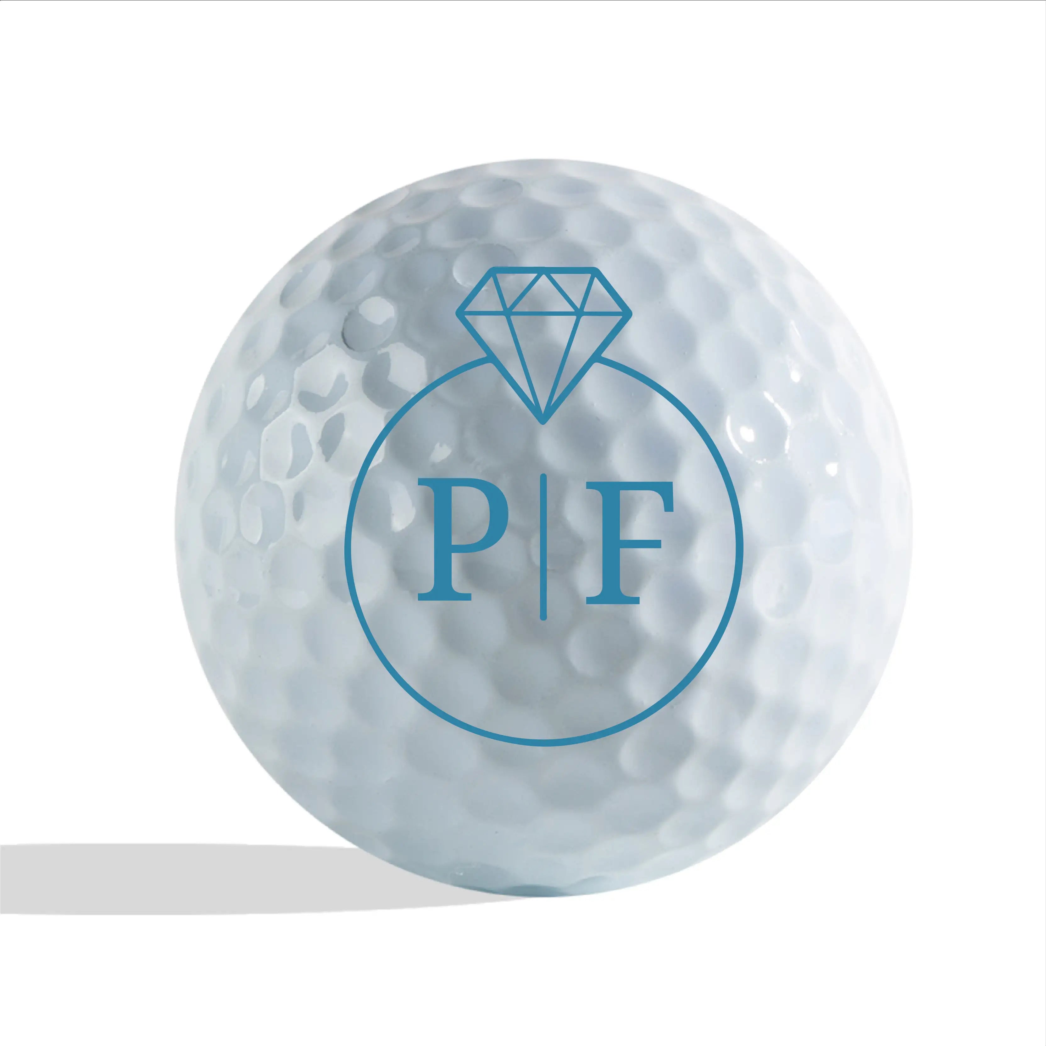 Slandase Initial Diamond Golf Ball Stamp Set