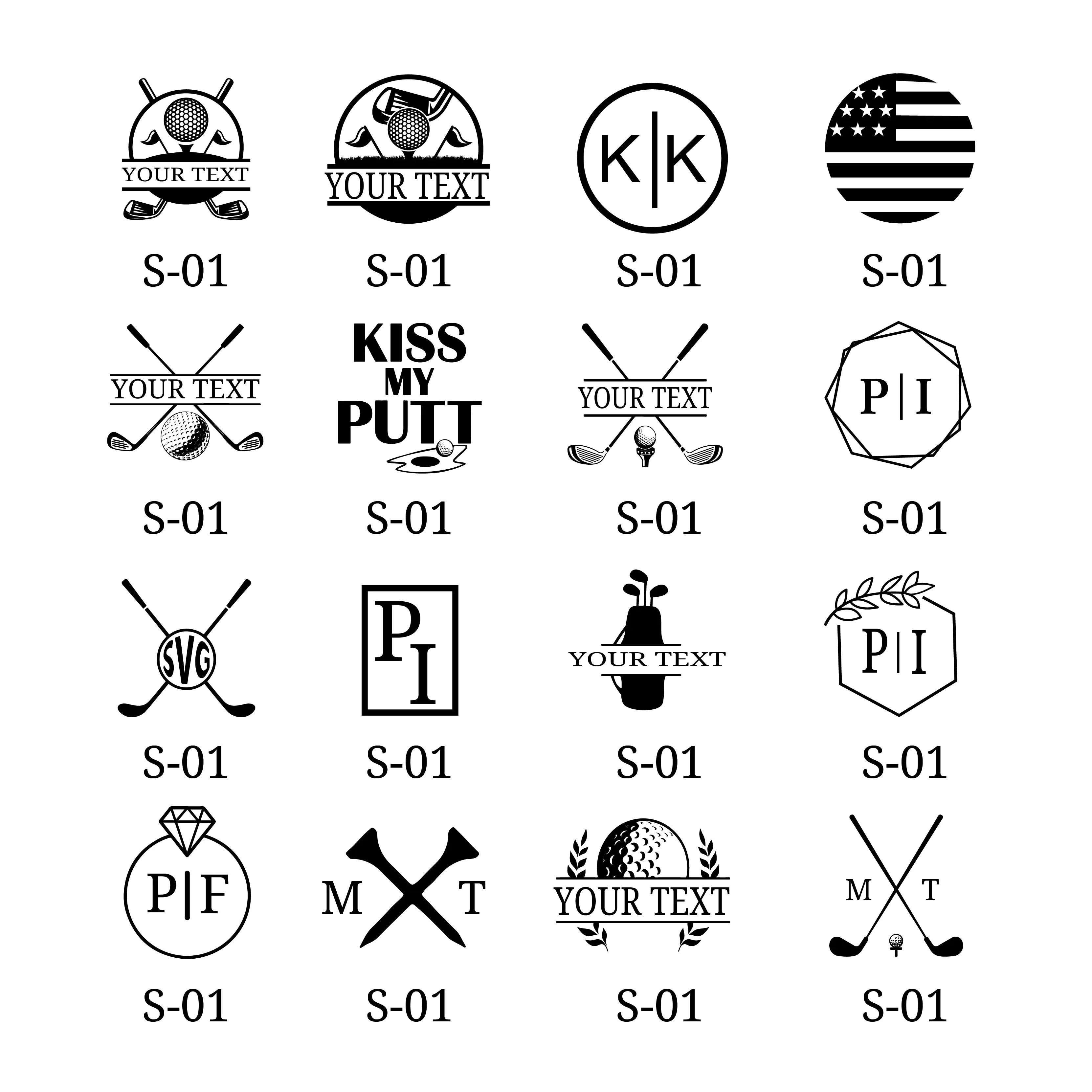 Slandase Custom Initial Golf Ball Stamp in Any Design