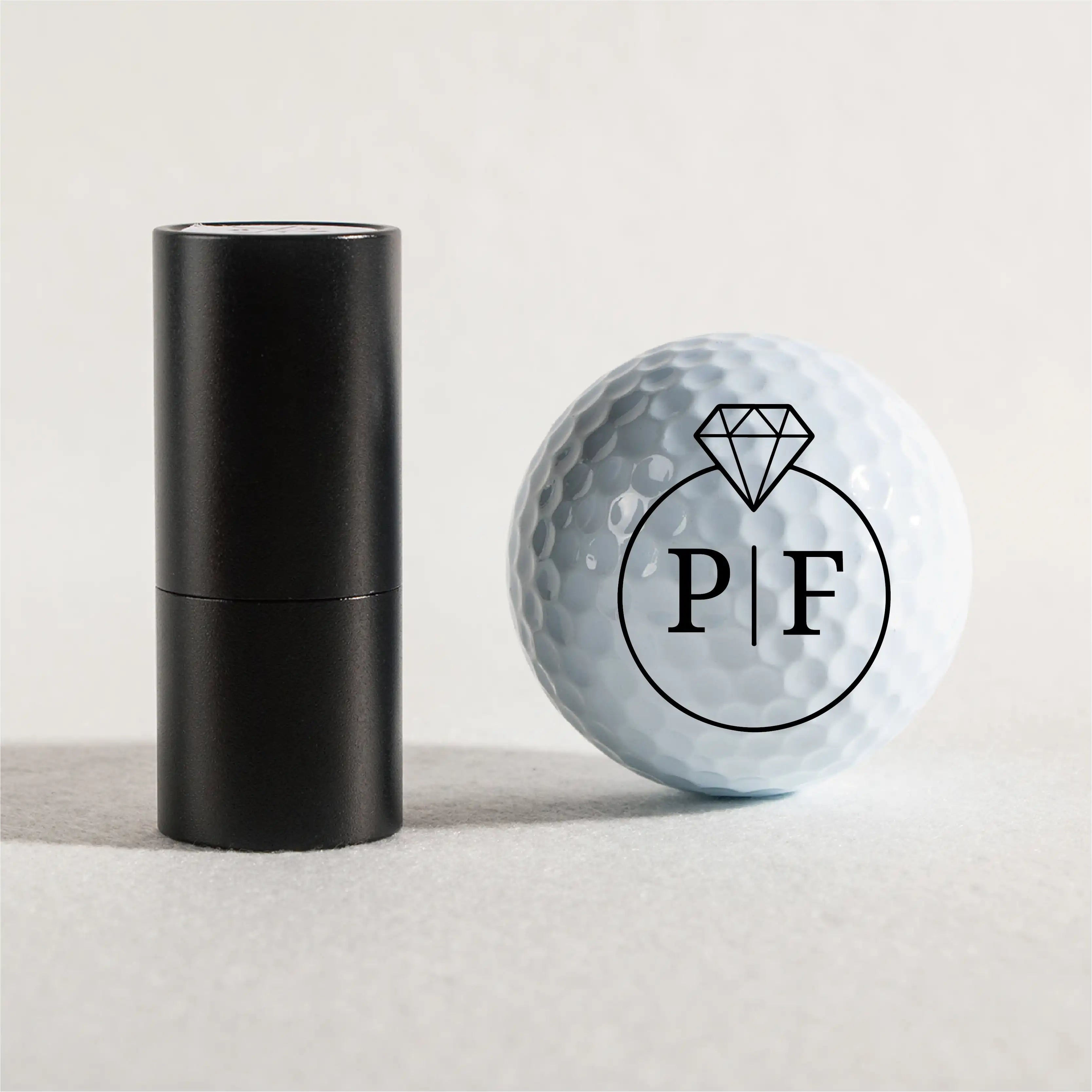 Slandase Initial Diamond Golf Ball Stamp Set