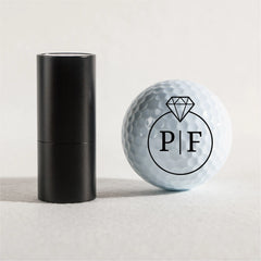 Slandase Initial Diamond Golf Ball Stamp Set