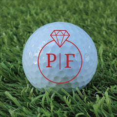 Slandase Initial Diamond Golf Ball Stamp Set