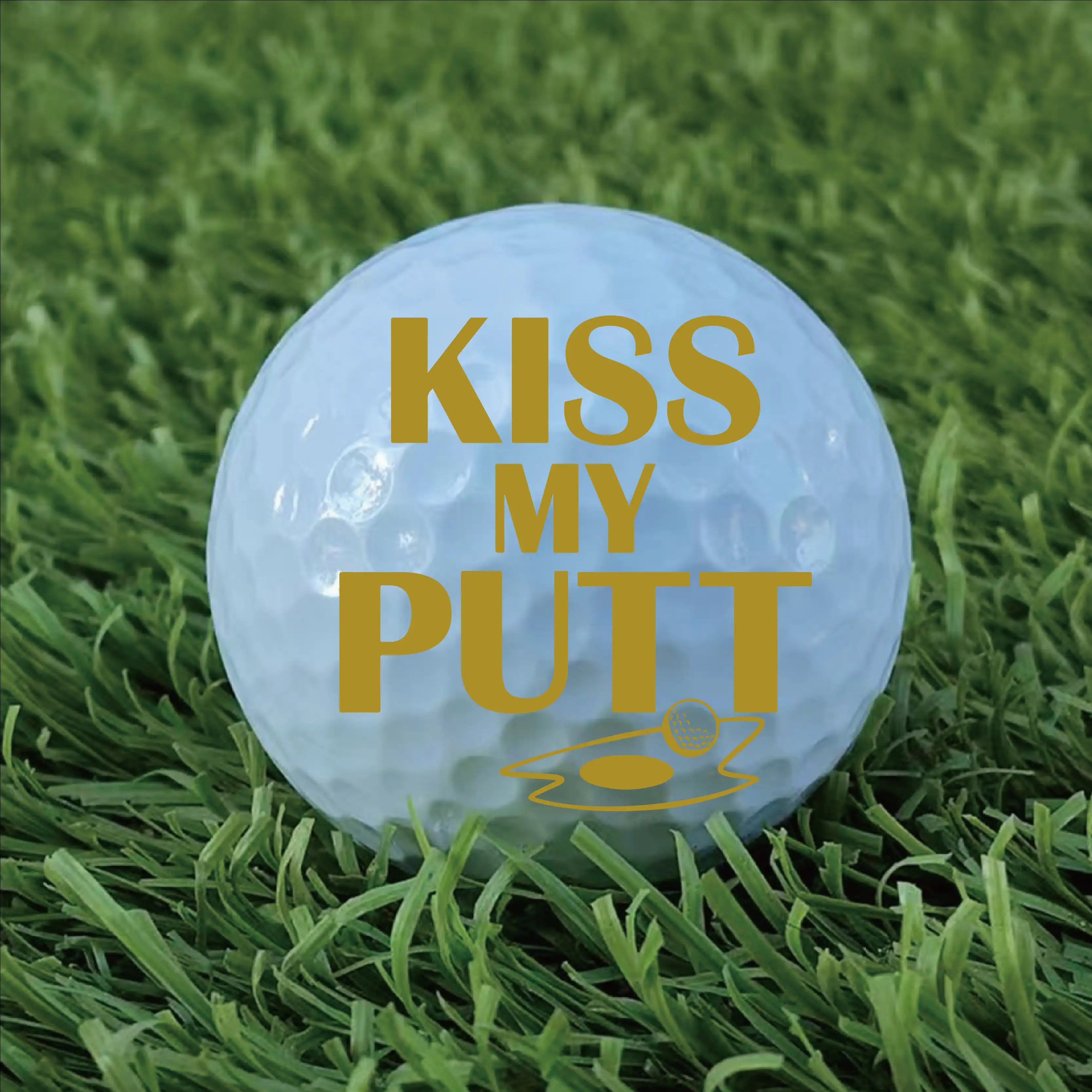 Slandase Kiss My Putt Golf Ball Stamp